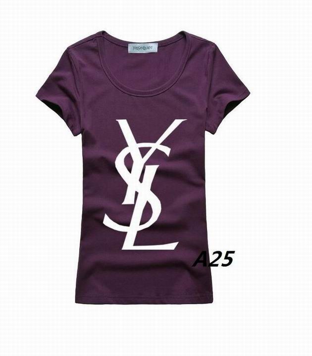 YSL short round collar T woman S-XL-202